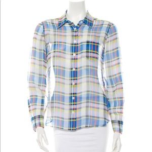 Equipment plaid blouse, size small